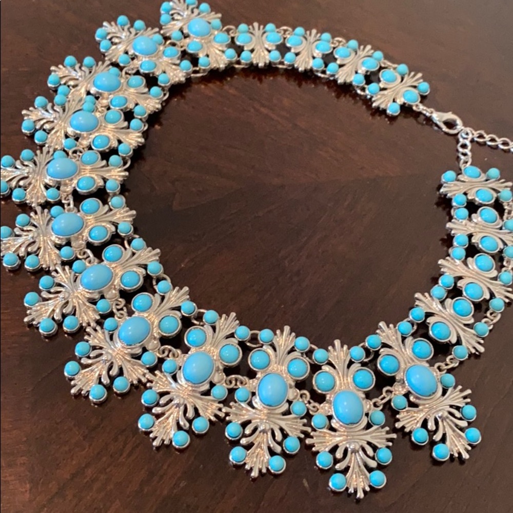 Turquoise and silver necklace - Picture 4 of 4